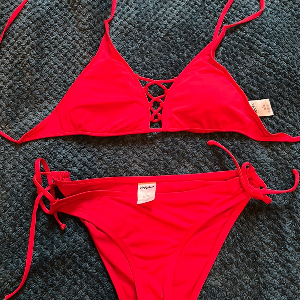 Target red bikini adjustable top and bottom